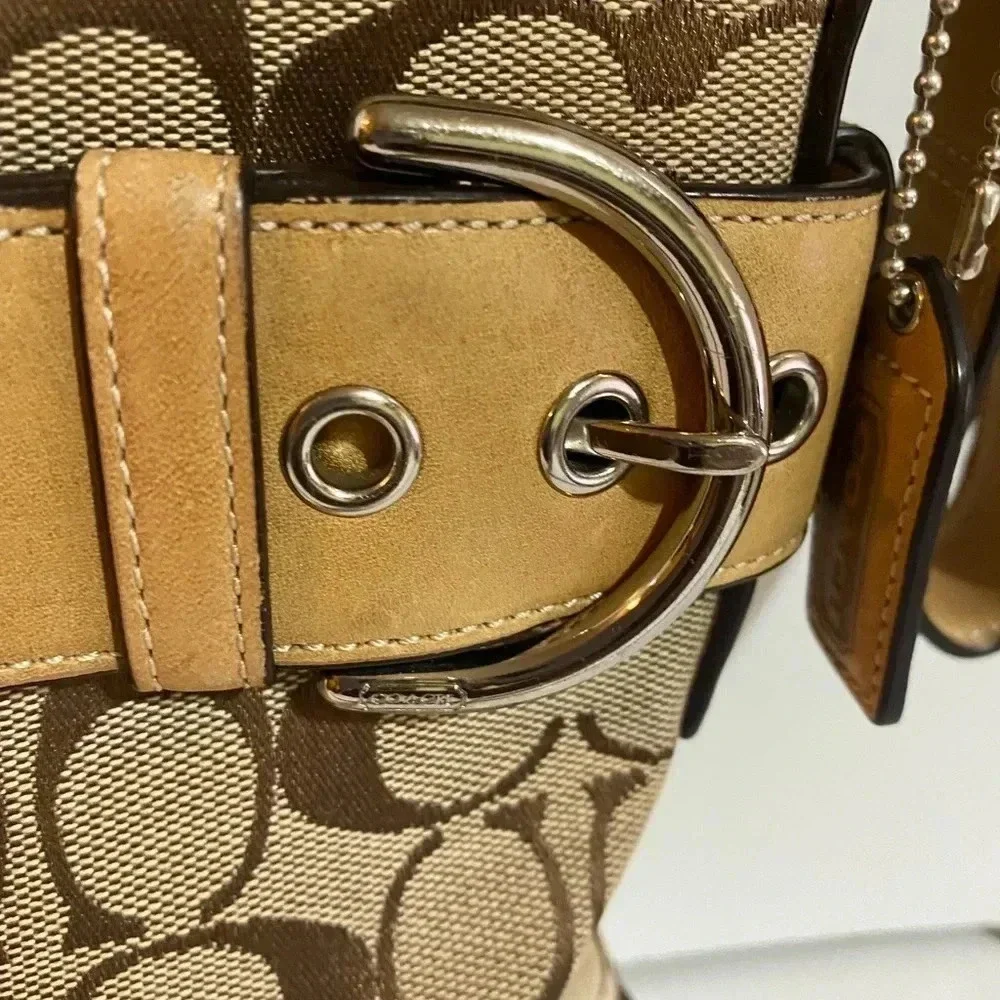 Coach CC signature print canvas handbag